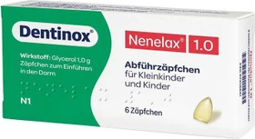 Dentinox Nene-Lax 1.0 Abführzäpfchen für Kleinkinder und Kinder, 6 Stück