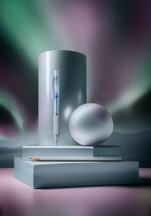 Faber-Castell Poly Ball View XB Kugelschreiber icy glow