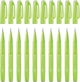 Pentel Brush Sign Pen SES15C hellgrün, 10er-Pack