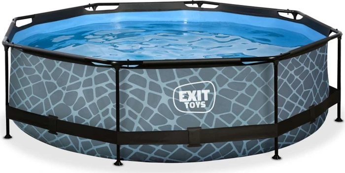 Exit Toys Stone Frame Pool mit Filterpumpe rund 300x76cm
