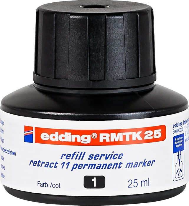 edding RMTK25 retract 11 Permanentmarker Tintenflasche schwarz, 25ml