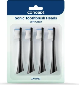 Concept ZK0053 Soft Clean Ersatzbürste schwarz, 4 Stück