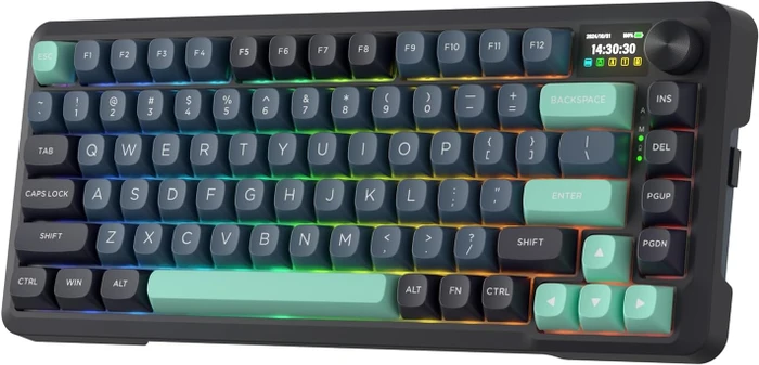 Redragon Behemoth K724 Pro Wireless, Dark Jade, LEDs RGB, Mint Mambo, USB/Bluetooth, US