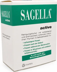 Sagella active Intim Reinigungstücher, 10 Stück