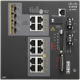 Cisco IE 4000 LAN Base Industrial Railmount Gigabit Managed Switch, 8x RJ-45, 4x RJ-45/SFP (IE-4000-8GT4G-E)