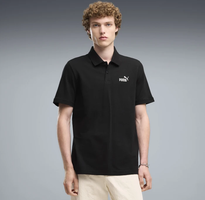Puma ESS No. 1 Logo Pique Poloshirt kurzarm puma black/puma white (Herren)