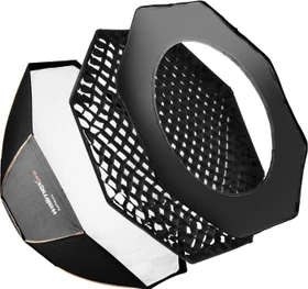 Walimex Pro Softbox Orange Line Octagon Plus 90cm für Aurora/Bowens