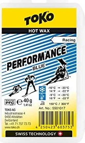 Toko Performance Hot Gleitwax 40g Wachs blau
