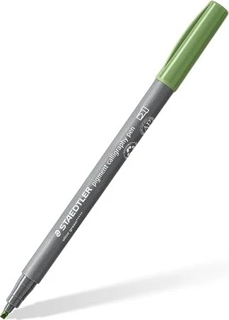 Staedtler pigment calligraphy pen 375 olivgrün