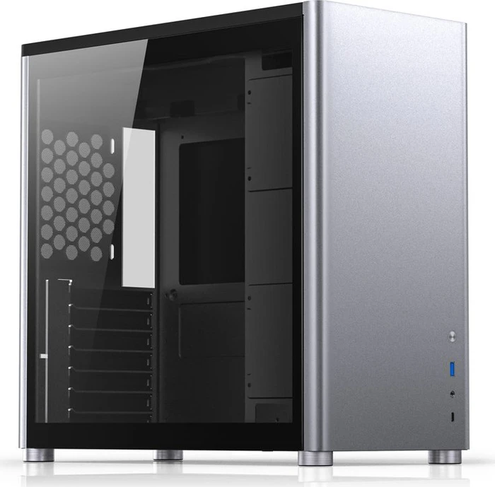 Jonsbo D40, silber, Glasfenster