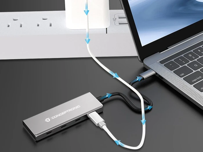 Conceptronic 4 Port USB 3.1 Hub, USB-C 3.1 [Stecker]