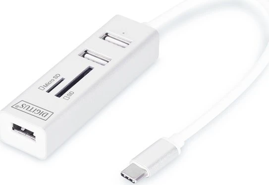 Digitus USB-Hub, 3x USB-A 2.0, USB-C 2.0 [Stecker]