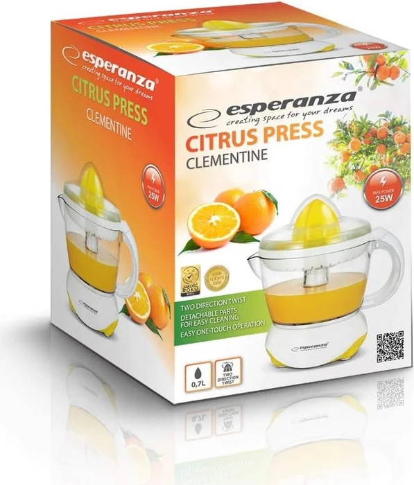 Esperanza Clementine 0.7l Zitruspresse gelb/weiß