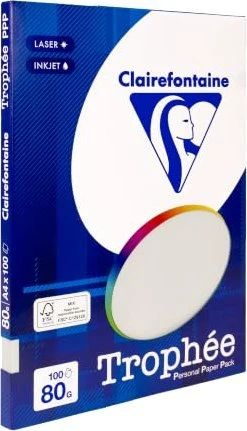 Clairefontaine Trophée Universalpapier matt lichtgrau, A4, 80g/m², 100 Blatt