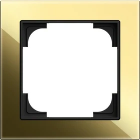 Busch-Jaeger Busch-art linear Abdeckrahmen 1-fach, schwarzglas/gold