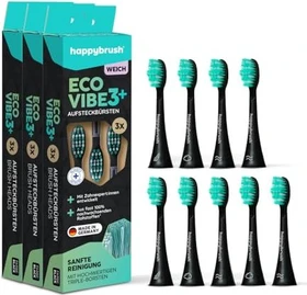 HappyBrush Schall Vibe 3 Ersatzbürste black mint, 9 Stück (3x 3 Stück)
