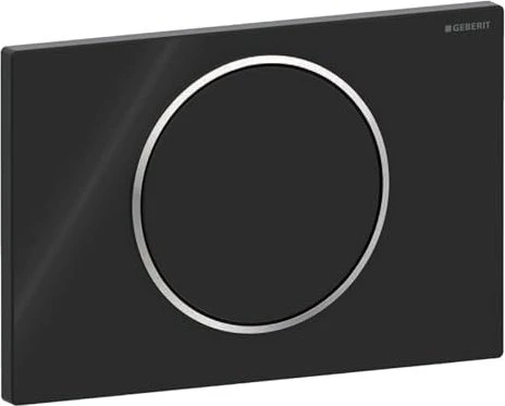 Geberit Sigma10 Betätigungsplatte schwarz/glanzverchromt/schwarz
