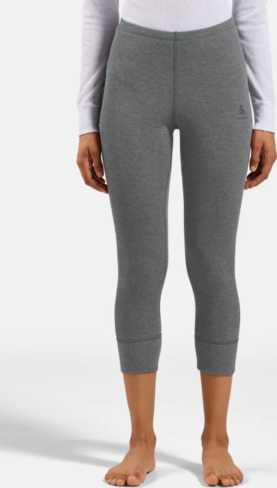 Odlo Active Warm Baselayer Tights Hose 3/4 steel grey melange (Damen)