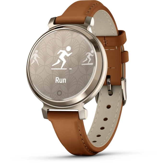 Garmin Lily 2 Classic cream gold/tan leather