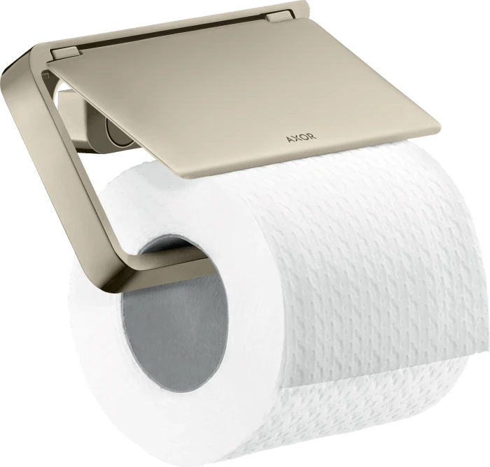 Hansgrohe AXOR Universal Softsquare Toilettenpapierhalter mit Deckel polished brass