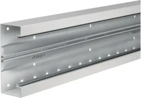 Hager Brüstungskanal-Unterteil C-Profil BRS 66x170mm OT 120mm aus Stahlblech lichtgrau