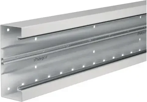 Hager Brüstungskanal-Unterteil C-Profil BRS 66x170mm OT 120mm aus Stahlblech lichtgrau