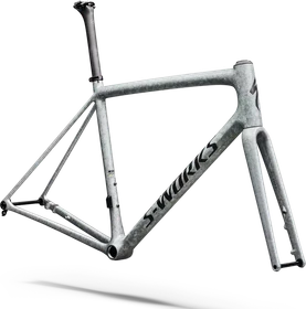 Specialized S-Works Aethos 2 Rennrad Rahmenset gloss silver blurred impasto