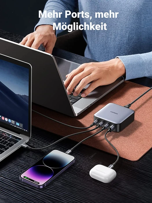 Ugreen Nexode 100W Desktop Charger schwarz/silber