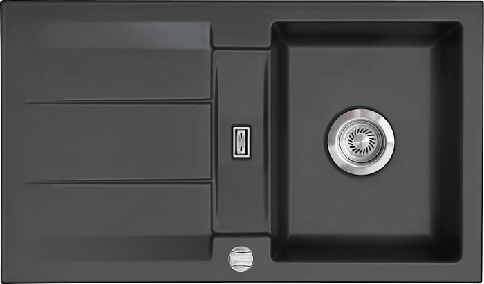 systemceram Genea 87 F Einbau Becken reversibel mit Ablauffernbedienung schiefer