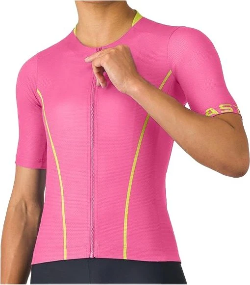 Castelli Anima Flow Trikot kurzarm rosa giro/mango mojito (Damen)