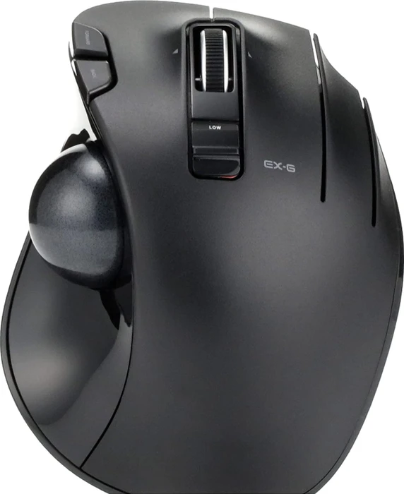 Elecom EX-G M-XT3DRBK Wireless Trackball schwarz, Rechtshänder