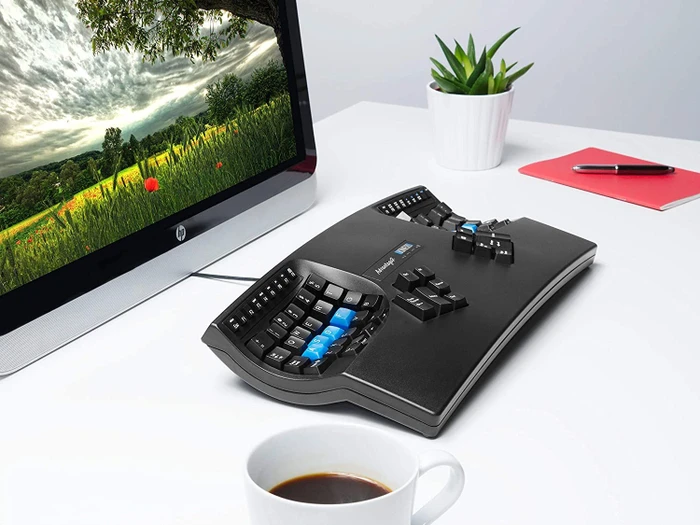 Kinesis Advantage2 Quiet LF Contoured Ergonomic Keyboard, schwarz, MX SILENT RED, USB, US