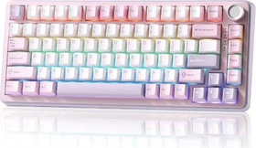 Yunzii B75 Pro, Purple, rosa, Cocoa Cream V2, USB/Bluetooth, US