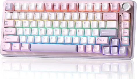 Yunzii B75 Pro, Purple, rosa, Cocoa Cream V2, USB/Bluetooth, US