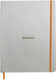 Rhodia Boutique Cahier, A4+, liniert, Softcover, silber, 80 Blatt