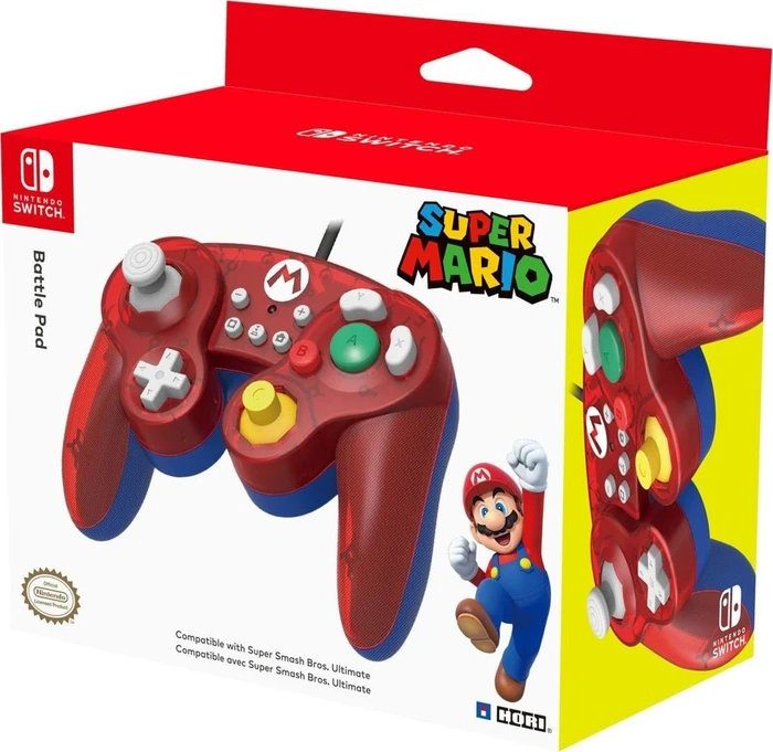Hori Battle Pad Controller Mario Edition rot/blau (Switch)