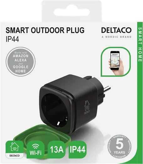 Deltaco Wi-Fi Outdoor Smart Steckdose 1-fach, Smart-Steckdose