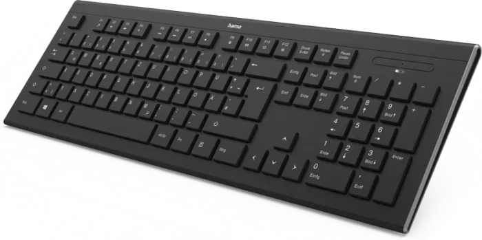 Hama Cortino Funktastatur, schwarz, USB, DE
