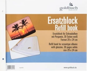 Goldbuch Ersatzblock Schraubalbum 29x24 30 Seiten weiß