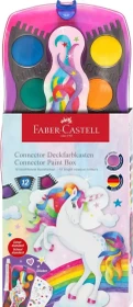 Faber-Castell Connector Farbkasten Einhorn, 12 Farben