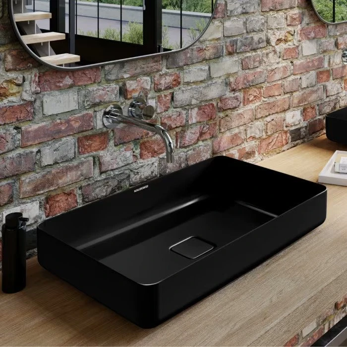 Kaldewei Miena 3185 Waschtisch-Schale eckig 58x38cm, Perl-Effekt, schwarz (909606003701)