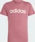 adidas Essentials Linear Logo Cotton Slim Fit T-Shirt kurzarm preloved crimson/sandy pink (Junior) Vorschaubild