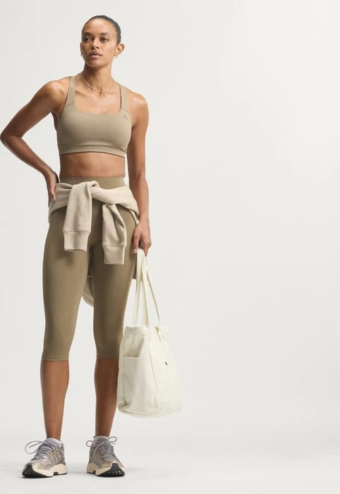 adidas Optime Workout Medium-Support Sport-BH khaki six (Damen)