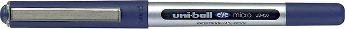 Uni-Ball Eye Micro UB-150 Tintenroller (Mine) blau/silber, 12er-Pack