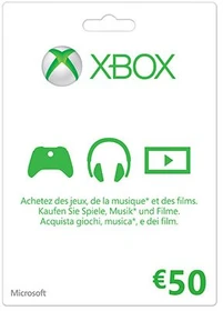 Microsoft Xbox Live Prepaid Card - 50 Euro (Download) (Xbox SX/Xbox One/Xbox 360)