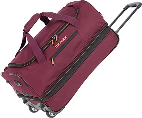 Travelite Basics Rollenreisetasche S erweiterbar bordeaux