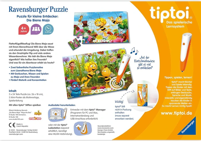 Ravensburger tiptoi Puzzle: Puzzle für kleine Entdecker: Die Biene Maja