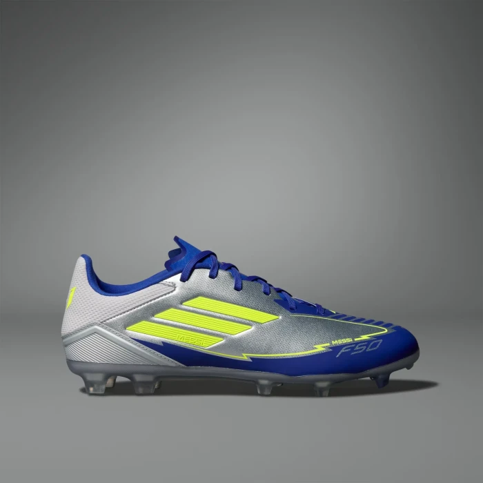adidas F50 League Messi FG/MG silver metallic/solar yellow/lucid blue