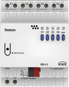Theben RM 4 U KNX 4-fach, 16A, 4TE REG, Schaltaktor (4940223)