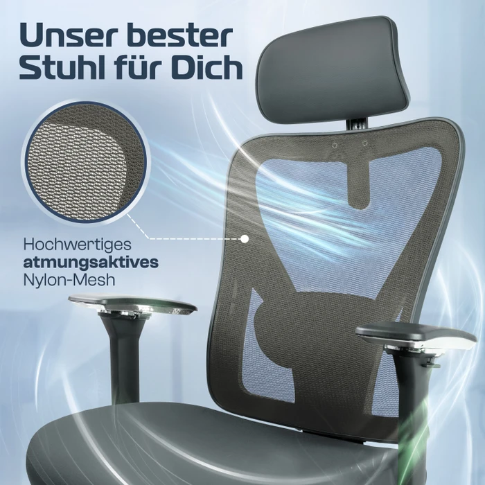 Clouvou CleverSeat Bürostuhl, anthrazit